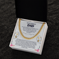 To my Bonus Dad Cuban Link Chain - Fathers day gifts - Beauty Belliss