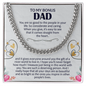 To my Bonus Dad Cuban Link Chain - Fathers day gifts - Beauty Belliss