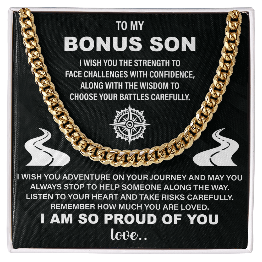 To my Bonus son Cuban Link Chain - Beauty Belliss
