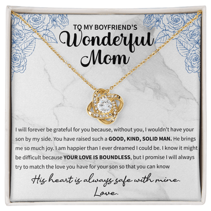To my boyfriend's wonderful mom Love Knot Necklace - Beauty Belliss