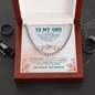To My Dad Cuban Chain Necklace Christmas Gifts For Dad, Dad Birthday Gifts from Daughter, Best Dad Ever Gifts - Beauty Belliss