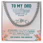 To My Dad Cuban Chain Necklace Christmas Gifts For Dad, Dad Birthday Gifts from Daughter, Best Dad Ever Gifts - Beauty Belliss