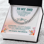 To My Dad Cuban Chain Necklace Christmas Gifts For Dad, Dad Birthday Gifts from Daughter, Best Dad Ever Gifts - Beauty Belliss