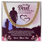 To My Dad Cuban Chain Necklace Christmas Gifts For Dad, Dad Birthday Gifts from son, Best Dad Ever Gifts - Beauty Belliss