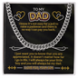 To My Dad Cuban Link Chain, To My Dad Gift, Dad Gifts from Daughter, Dad Gifts, Thank You Dad Gift, Father Necklace, Father's Day Gifts - Beauty Belliss
