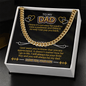 To My Dad Cuban Link Chain, To My Dad Gift, Dad Gifts from Daughter, Dad Gifts, Thank You Dad Gift, Father Necklace, Father's Day Gifts - Beauty Belliss