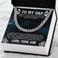 To My Dad Cuban Link Chain, To My Dad Gift, Dad Gifts from Daughter, Dad Gifts, Thank You Dad Gift, Father Necklace, Father's Day Gifts for Dad from Daughter - Son, Gift From Son, Papa Gift, Father's Day Jewelry - Beauty Belliss