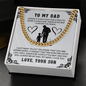 To My Dad Cuban Link Chain, To My Dad Gift, Dad Gifts from Daughter, Dad Gifts, Thank You Dad Gift, Father Necklace, Father's Day Gifts for Dad from Daughter - Son, Gift From Son, Papa Gift, Father's Day Jewelry, Necklace For Dad, Father's Day Necklace - Beauty Belliss