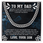 To My Dad Cuban Link Chain, To My Dad Gift, Dad Gifts from Daughter, Dad Gifts, Thank You Dad Gift, Father Necklace, Father's Day Gifts for Dad from Daughter - Son, Gift From Son, Papa Gift, Father's Day Jewelry - Beauty Belliss