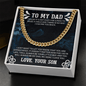 To My Dad Cuban Link Chain, To My Dad Gift, Dad Gifts from Daughter, Dad Gifts, Thank You Dad Gift, Father Necklace, Father's Day Gifts for Dad from Daughter - Son, Gift From Son, Papa Gift, Father's Day Jewelry - Beauty Belliss