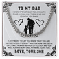 To My Dad Cuban Link Chain, To My Dad Gift, Dad Gifts from Daughter, Dad Gifts, Thank You Dad Gift, Father Necklace, Father's Day Gifts for Dad from Daughter - Son, Gift From Son, Papa Gift, Father's Day Jewelry, Necklace For Dad, Father's Day Necklace - Beauty Belliss