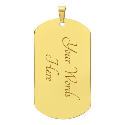 To my Dad Luxury Graphic Dog Tag Necklace - fathers day unique gifts idea - Beauty Belliss