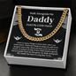 To my Daddy Cuban Link Chain for new or dad of young kids - Beauty Belliss