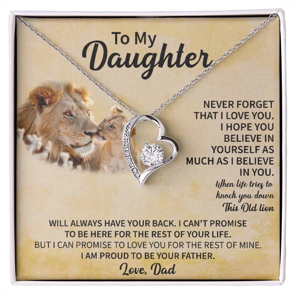 to my daughter forever love necklace meaningful gift