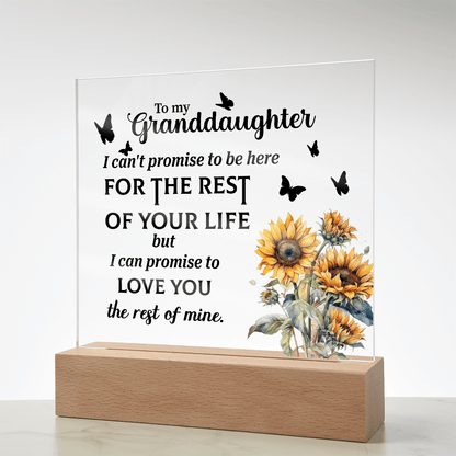 To my Granddaughter Acrylic Square Plaque - Beauty Belliss