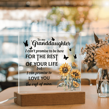 To my Granddaughter Acrylic Square Plaque - Beauty Belliss