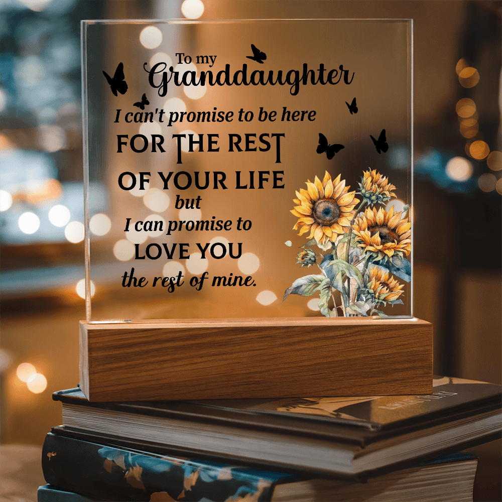 To my Granddaughter Acrylic Square Plaque - Beauty Belliss