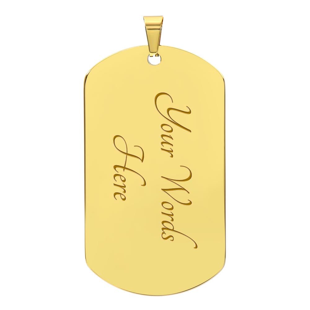To my Grandson - Luxury Graphic Dog Tag Necklace - Beauty Belliss