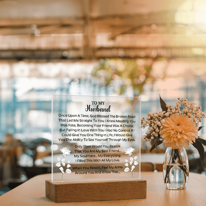 To my husband - Acrylic Square Plaque - Beauty Belliss