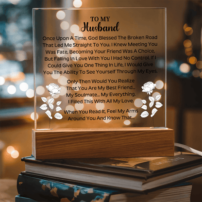 To my husband - Acrylic Square Plaque - Beauty Belliss