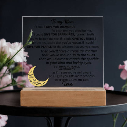To my Mom - Acrylic Square Plaque - Beauty Belliss