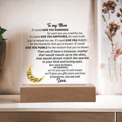To my Mom - Acrylic Square Plaque - Beauty Belliss