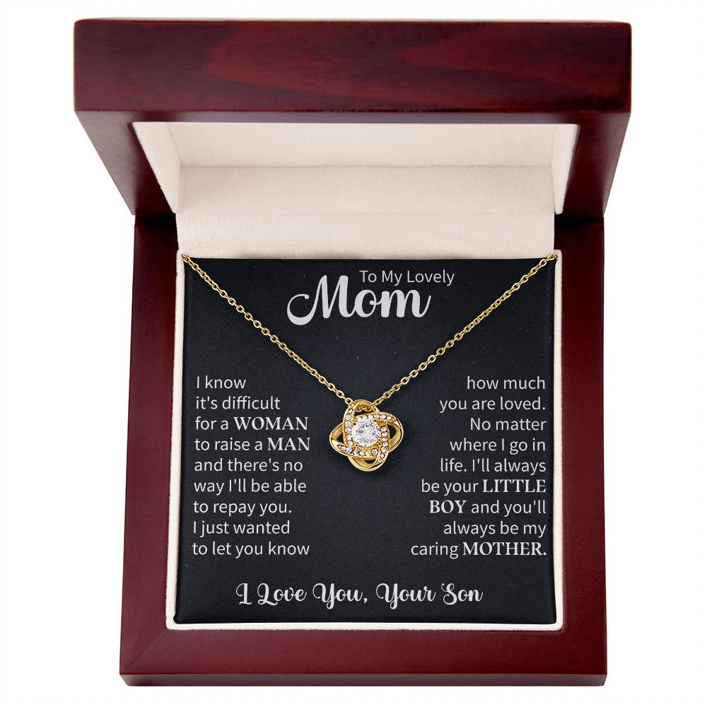 To my mom Love Knot Necklace - Beauty Belliss