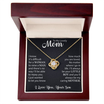 To my mom Love Knot Necklace - Beauty Belliss