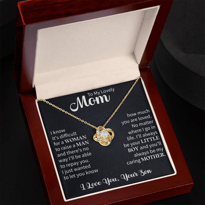 To my mom Love Knot Necklace - Beauty Belliss