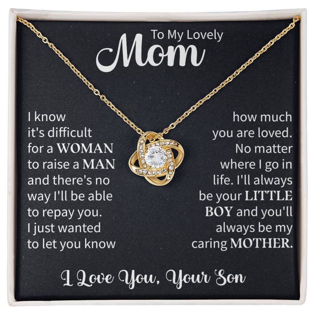 To my mom Love Knot Necklace - Beauty Belliss