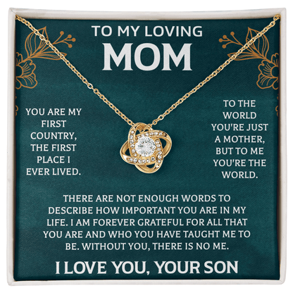 To My Mom Necklace, Mom Birthday Gift, Mother's Day Gifts from Daughter - Beauty Belliss