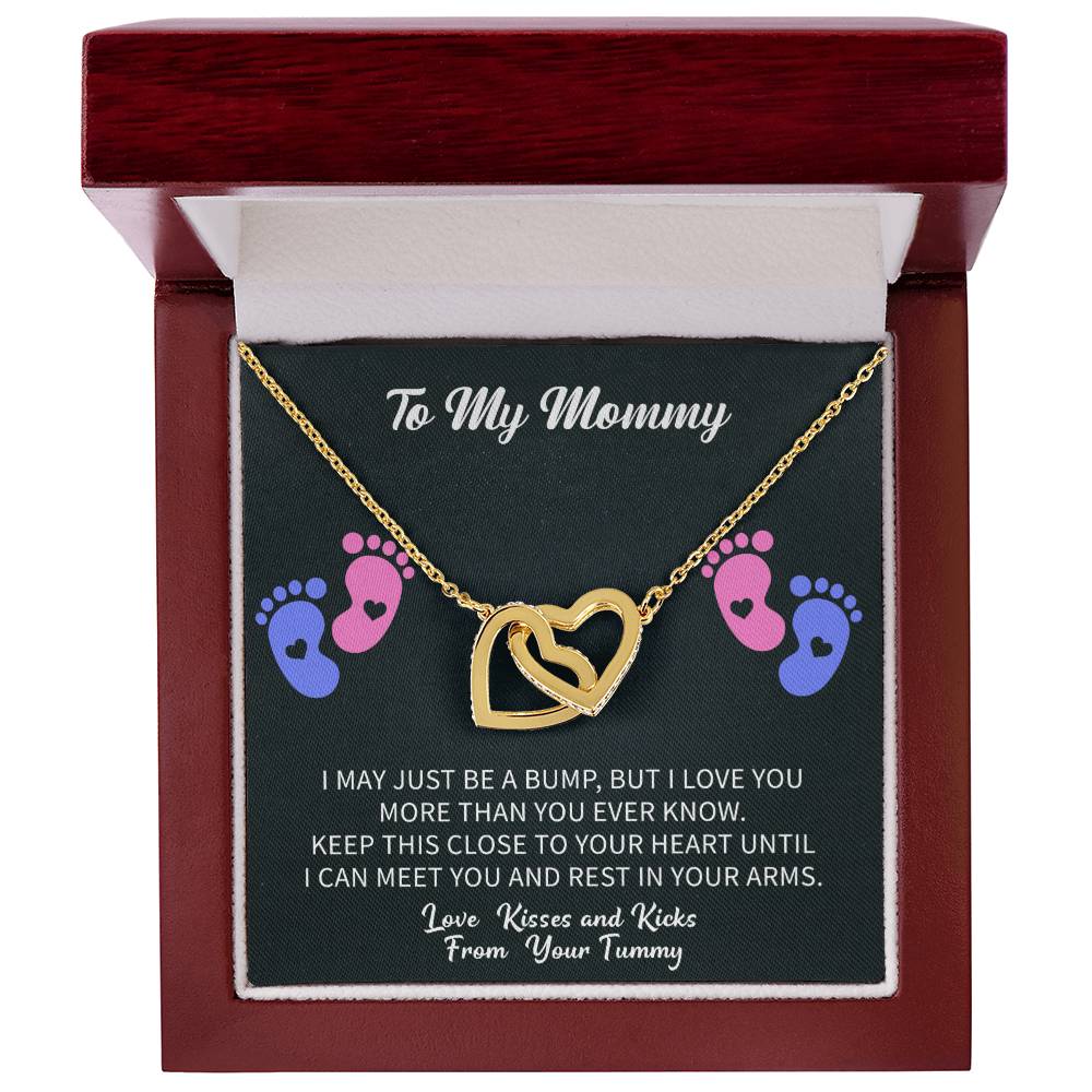 To My Mommy Necklace with Message Card and Gift Box. Baby Shower Present. Gift for Pregnant Mom - Beauty Belliss