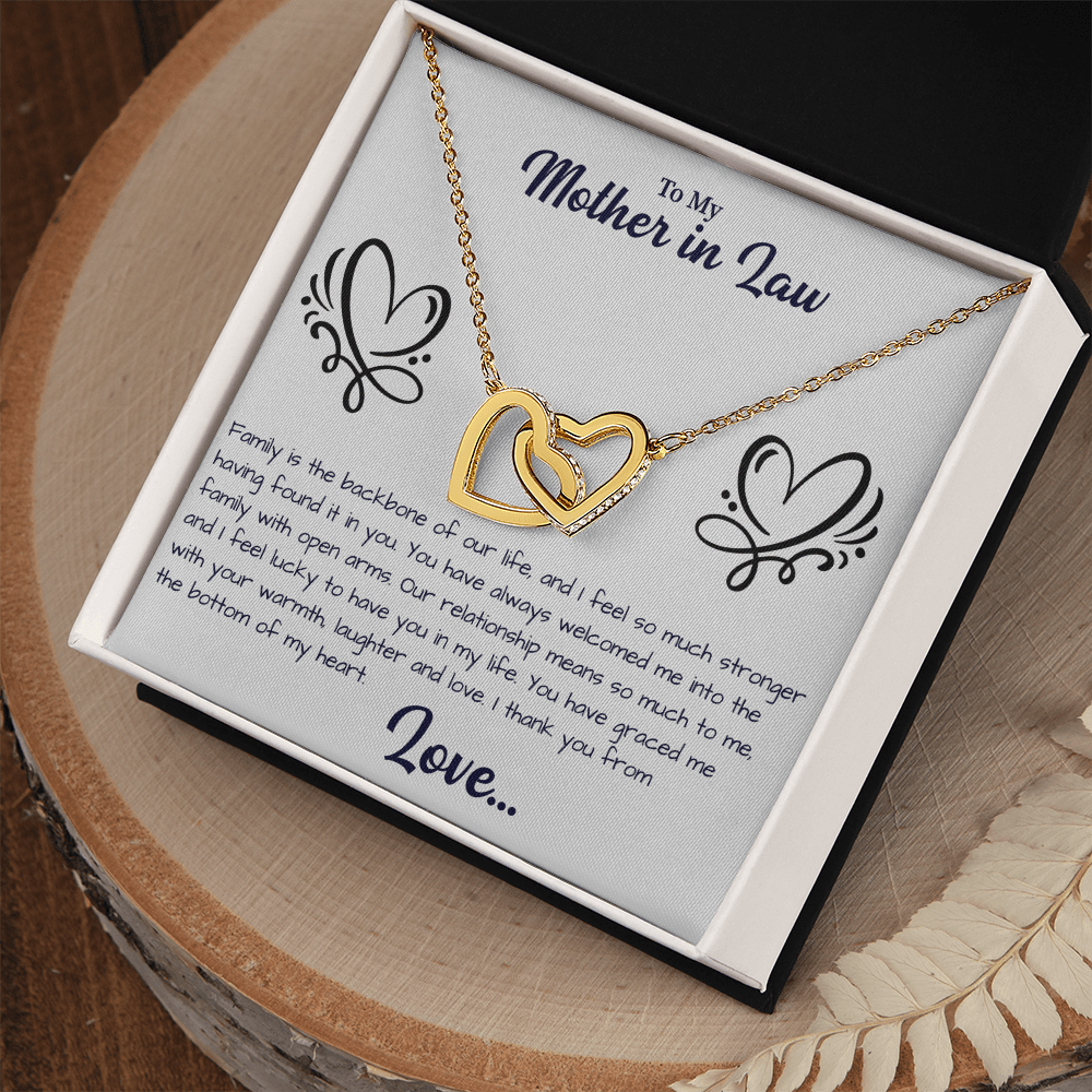 To My Mother in law Interlocking Hearts Necklace - Beauty Belliss