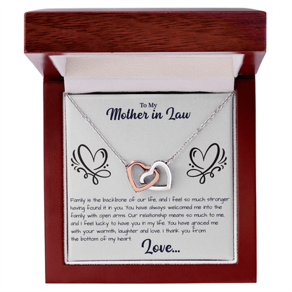 To My Mother in law Interlocking Hearts Necklace - Beauty Belliss