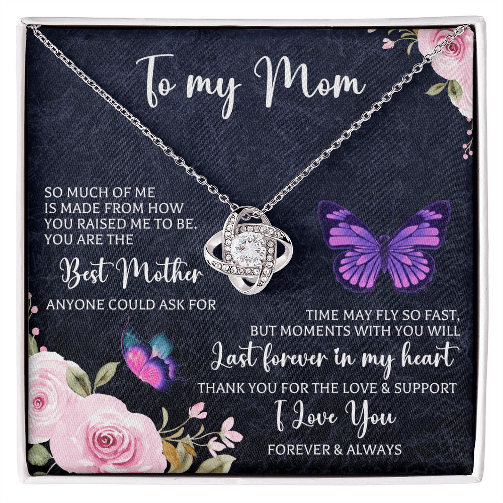 to my mother necklace displayed as a heartfelt gift