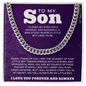 To My Son Necklace, Mother to Son Necklace, Son Necklace From Mom, Luxury Jewelry Gifts For My Son, Necklace Makes Unique Christmas, Graduation, Birthday Gifts For Son, Cuban Chain Gift For Men - Beauty Belliss