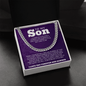 To My Son Necklace, Mother to Son Necklace, Son Necklace From Mom, Luxury Jewelry Gifts For My Son, Necklace Makes Unique Christmas, Graduation, Birthday Gifts For Son, Cuban Chain Gift For Men - Beauty Belliss