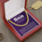To My Son Necklace, Mother to Son Necklace, Son Necklace From Mom, Luxury Jewelry Gifts For My Son, Necklace Makes Unique Christmas, Graduation, Birthday Gifts For Son, Cuban Chain Gift For Men - Beauty Belliss
