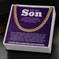To My Son Necklace, Mother to Son Necklace, Son Necklace From Mom, Luxury Jewelry Gifts For My Son, Necklace Makes Unique Christmas, Graduation, Birthday Gifts For Son, Cuban Chain Gift For Men - Beauty Belliss