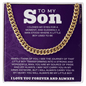 To My Son Necklace, Mother to Son Necklace, Son Necklace From Mom, Luxury Jewelry Gifts For My Son, Necklace Makes Unique Christmas, Graduation, Birthday Gifts For Son, Cuban Chain Gift For Men - Beauty Belliss