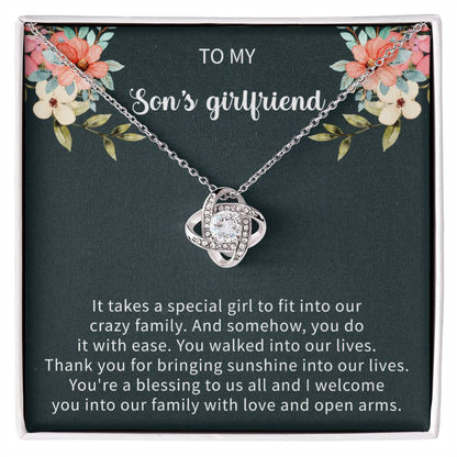 To My Son's Girlfriend Gifts from Mom, Necklace for Sons Girlfriend Valentines Day Gifts - Beauty Belliss