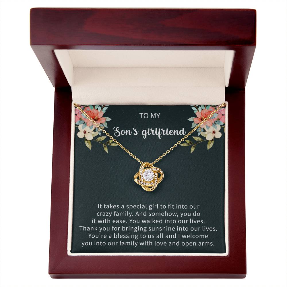 To My Son's Girlfriend Gifts from Mom, Necklace for Sons Girlfriend Valentines Day Gifts - Beauty Belliss