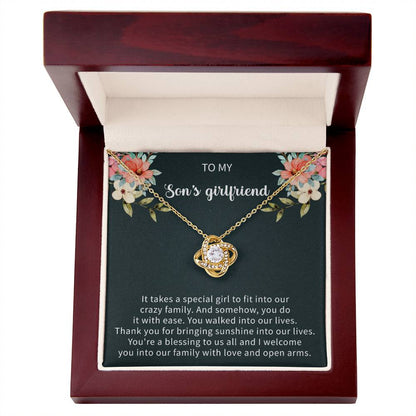 To My Son's Girlfriend Gifts from Mom, Necklace for Sons Girlfriend Valentines Day Gifts - Beauty Belliss