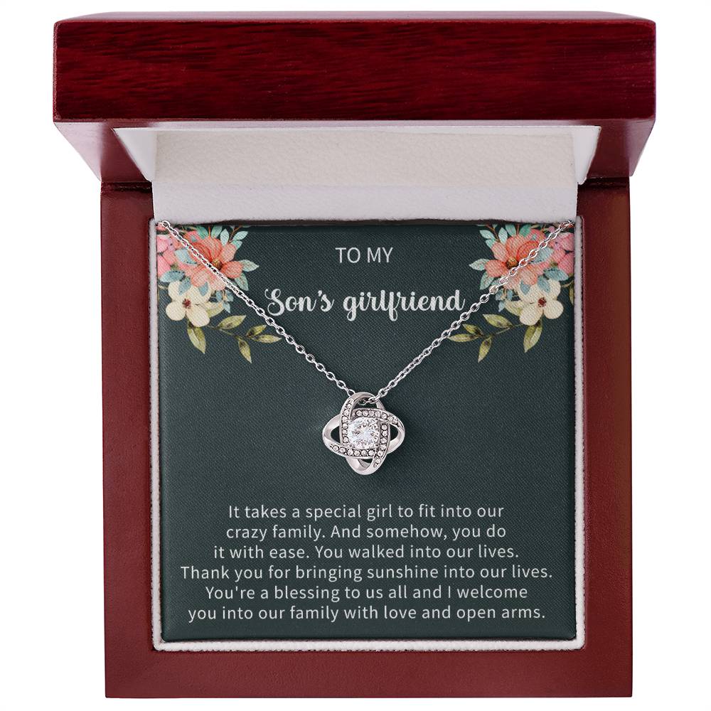 To My Son's Girlfriend Gifts from Mom, Necklace for Sons Girlfriend Valentines Day Gifts - Beauty Belliss