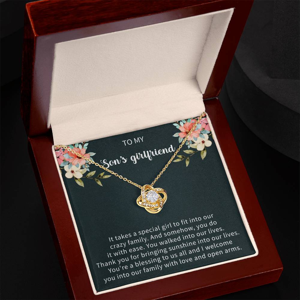 To My Son's Girlfriend Gifts from Mom, Necklace for Sons Girlfriend Valentines Day Gifts - Beauty Belliss