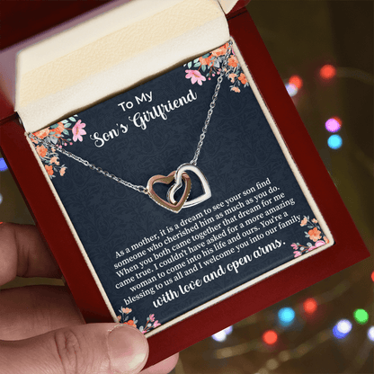 To My Son's Girlfriend Necklace, Son's Girlfriend Christmas Gift, Sons Girlfriend Gift, Gift For Son's Girlfriend, Birthday Gift - Beauty Belliss