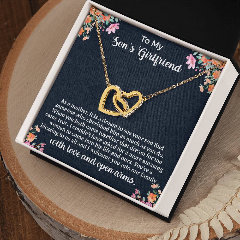 To My Son's Girlfriend Necklace, Son's Girlfriend Christmas Gift, Sons Girlfriend Gift, Gift For Son's Girlfriend, Birthday Gift - Beauty Belliss
