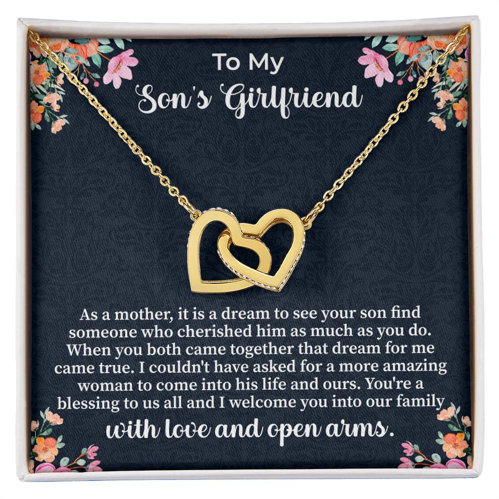 To My Son's Girlfriend Necklace, Son's Girlfriend Christmas Gift, Sons Girlfriend Gift, Gift For Son's Girlfriend, Birthday Gift - Beauty Belliss