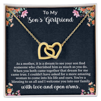 To My Son's Girlfriend Necklace, Son's Girlfriend Christmas Gift, Sons Girlfriend Gift, Gift For Son's Girlfriend, Birthday Gift - Beauty Belliss