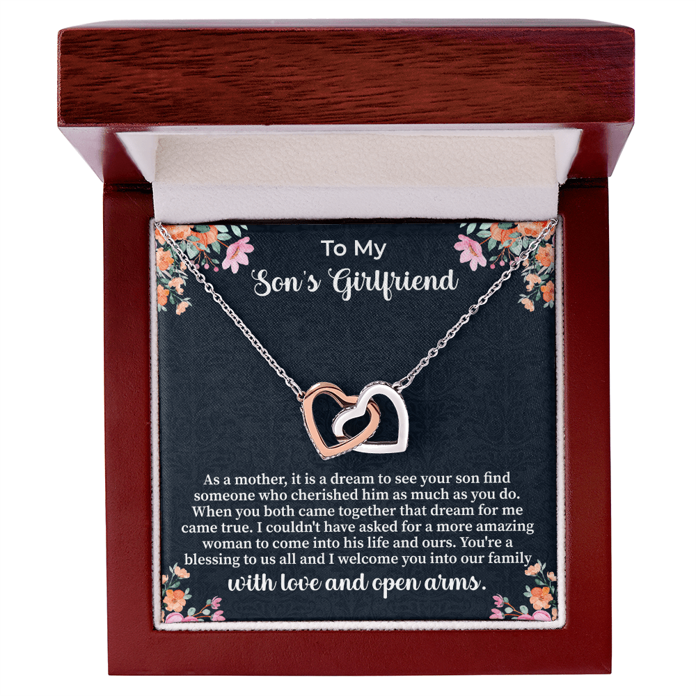 To My Son's Girlfriend Necklace, Son's Girlfriend Christmas Gift, Sons Girlfriend Gift, Gift For Son's Girlfriend, Birthday Gift - Beauty Belliss